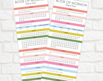 Book of Mormon Reading Chart Bookmark - Etsy