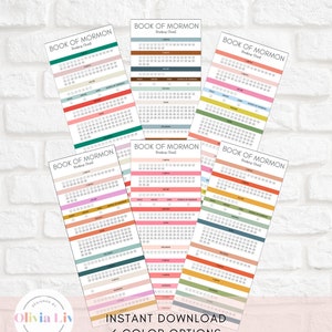 Book of Mormon Reading Chart Bookmark