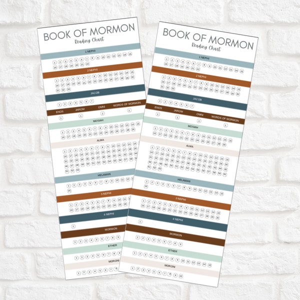 Book of Mormon Reading Chart Bookmark