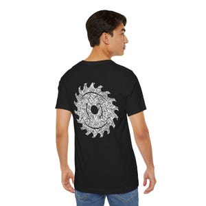 Custom Woodworker T-Shirt - Personalized Circular Saw Blade Shirt, Ornate Design, Personalized Maker Tee image 7