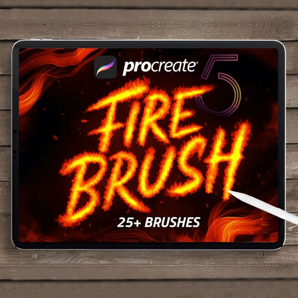 25 Procreate Fire Brushes, Procreate Realistic Fire, Procreate Glowing Fire Brushes, Procreate Dynamic Brushes, Procreate Lava Brushes