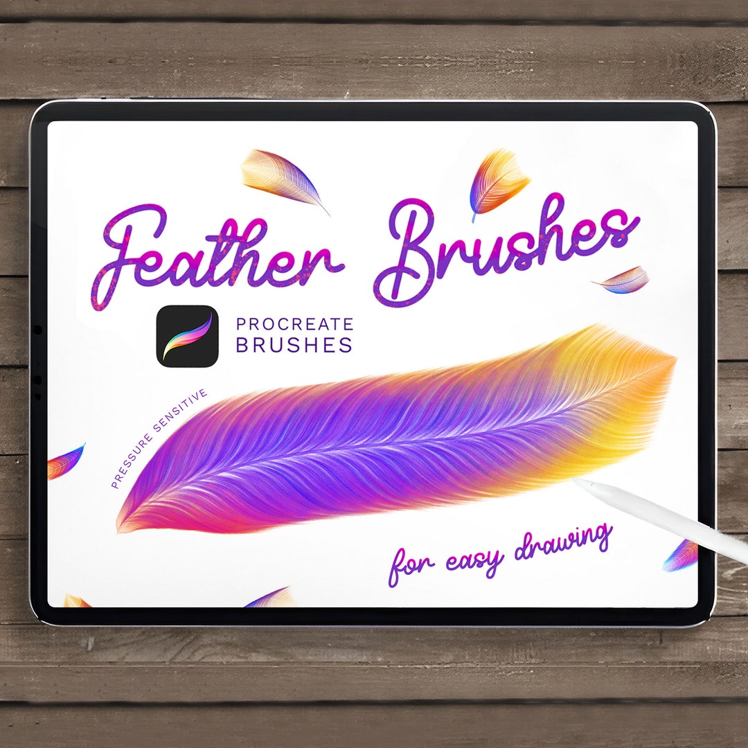 Feathers Procreate Brushes, Procreate Brushes for Painting, Feathers