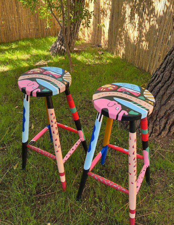 Colorful kitchen stools hotsell