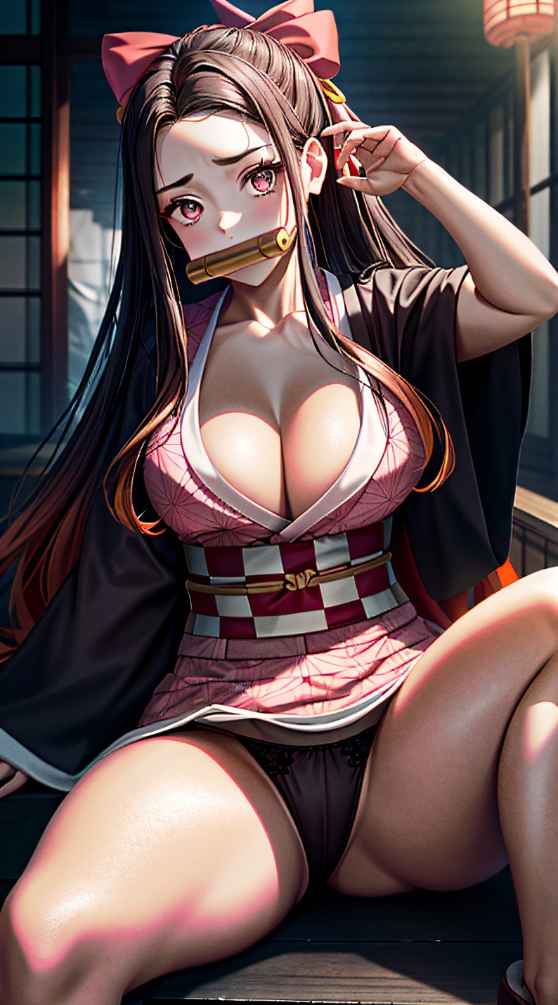 Sexy Anime, 42 Exclusive Images of Sexy Anime Nezuko, Realistic digital art Direct Download Kimetsu no Yaiba. image 5