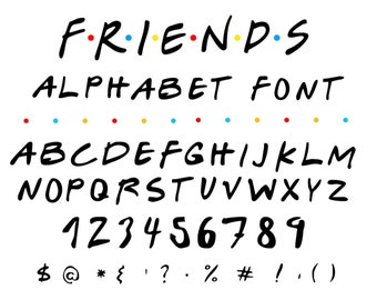 Friends Font, Friends Font TTF, Friends Font For Cricut, Cricut Font SVG, Font SVG, Friends Procreate Font, Svg for Cricut, Vector File