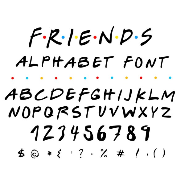 Friends Font, Friends Font TTF, Friends Font For Cricut, Cricut Font SVG, Font SVG, Friends Procreate Font, Svg for Cricut, Vector File