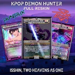 Custom Framed Isshin Commander Deck Kpop Demon Hunters Complete EDH Reskin