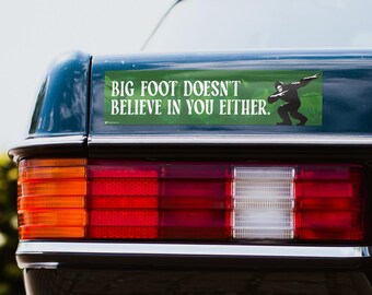 Funny Bigfoot Bumper Sticker, Adventure Car Decal, Sasquatch Humor, Gifts for Outdoor Enthusiasts, Road Trip Accessories, Car Decoration