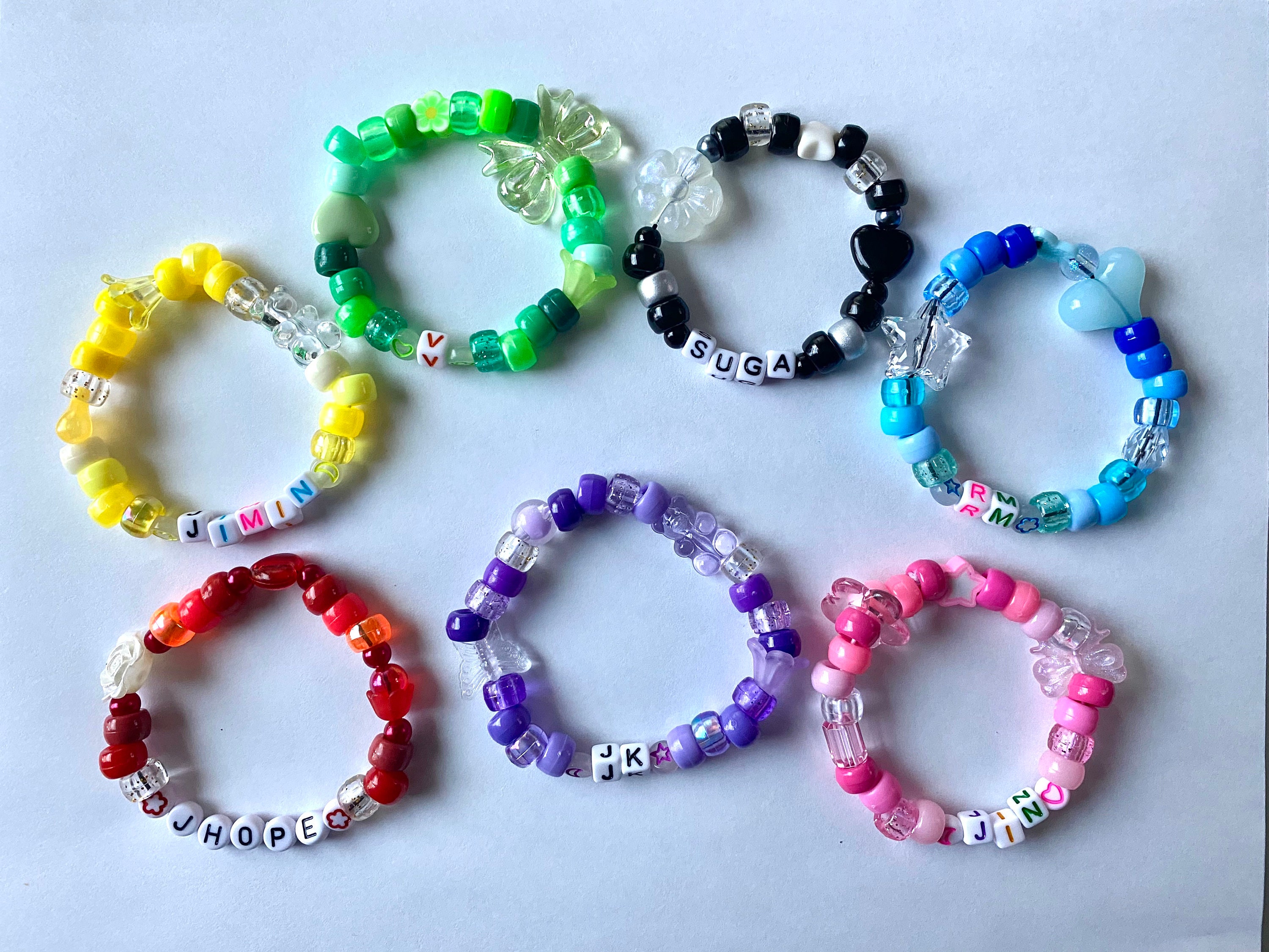 BTS Member Bracelets - Etsy