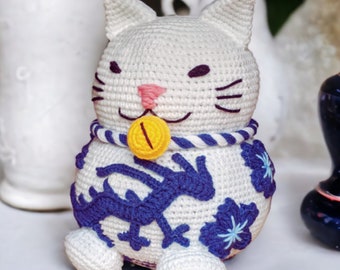 かぎ針編みパターン：招き猫あみぐるみPDFパターン - Etsy 日本
