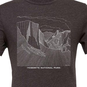 Camiseta del Parque Nacional de Yosemite (dibujada a mano)