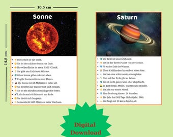 Montessori-Inspired Space Flashcards – Planets & Astronomy Facts for Kids