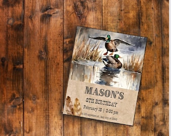 Duck Hunter Birthday Invitation