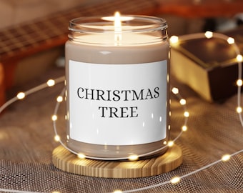 Christmas Tree Scented Candle Favors - Family Holiday Gift, Soy Candle for Christmas, Stocking Stuffers