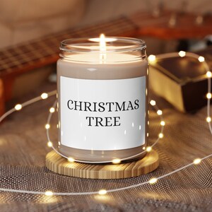 Christmas Tree Scented Candle Favors - Family Holiday Gift, Soy Candle for Christmas, Stocking Stuffers