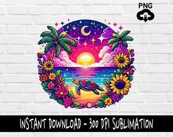 Turtle PNG, Sea Turtle PNG for Shirt, Tumbler, Mugs and more, Instant Download