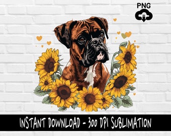 Boxer Dog PNG, Boxer PNG for Shirt, Tumbler, Mugs and more, Instant Download