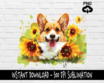 Corgi PNG, Corgi Dog PNG for Shirt, Tumbler, Mugs and more, Instant Download