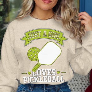 Just A Girl Loves Pickleball PNG, Pickleball Lover, Sports, Girl Power, Pickleball Enthusiast, Fun Sport, Athletic Gift Idea