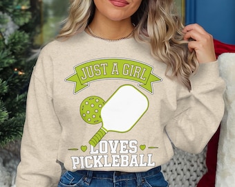 Solo una chica ama el pickleball PNG, amante del pickleball, deportes, poder femenino, entusiasta del pickleball, deporte divertido, idea de regalo atlético