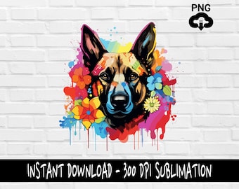 Malinois PNG, Malinois Dog PNG for Shirt, Tumbler, Mugs and more, Instant Download