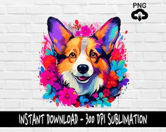 Corgi PNG, Corgi Dog PNG for Shirt, Tumbler, Mugs and more, Instant Download
