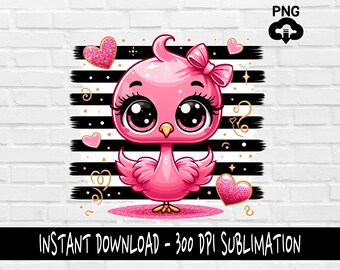 Baby Cute Flamingo PNG, Flamingo PNG for Shirt, Tumbler, Mugs and more, Instant Download