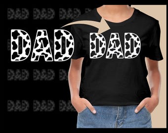 Dad Cow Print Matching PNG, Free Commercial use, Instant Download