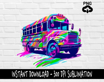 School Bus PNG, School Bus PNG for Shirt, Tumbler, Mugs and more, Instant Download