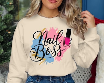 Nail Boss PNG, descarga digital de arte de uñas, imágenes prediseñadas de tecnología de uñas, decoración de salón, gráfico de manicurista, arte de esmalte de uñas, impresión de salón de belleza
