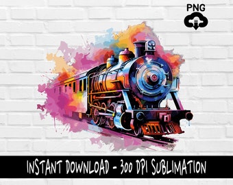 Locomotive PNG, Locomotive PNG for Shirt, Tumbler, Mugs and more, Instant Download