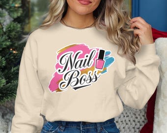 Nail Boss PNG, Nail Art Boss Clipart, Digital Nail Art Download, Nail Tech Clipart, Nail Salon Logo Design, Nail Tech Sticker