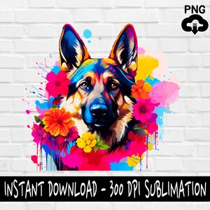 German Shepherd PNG, German Shepherd Dog PNG for Shirt, Tumbler, Mugs and more, Instant Download