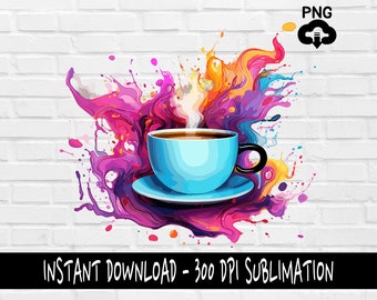 Coffee PNG, Coffee PNG for Shirt, Tumbler, Mugs and more, Instant Download