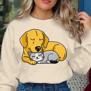 Chien et chat PNG, Clipart animal mignon, téléchargement numérique, Illustration d'animal de compagnie, animaux de compagnie de dessin animé, Art adorable pour animal de compagnie, téléchargement immédiat