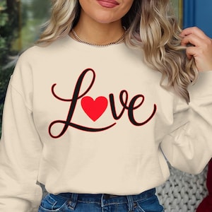 Love PNG, Valentine Clipart, Red Heart Graphic, Romantic Design, Love Word Art, Instant Download, Digital Print, Romantic PNG