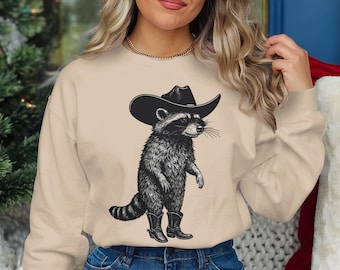 Raccoon Cowboy, Hat and Boots, Funny Animal, PNG, Downloadable Art, Illustration, Western Clipart, Country, Home Decor, T shirt design