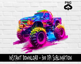 Monster Truck PNG, Monster Truck PNG for Shirt, Tumbler, Mugs and more, Instant Download