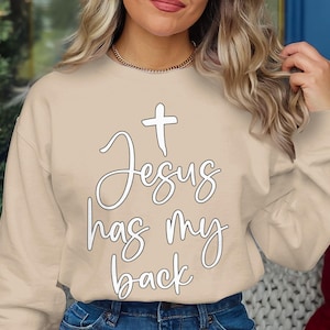 Jesus Has My Back Image PNG, Christian Faith, Religious Quote, Bible Verse, Printable Art, Inspirational Gift, Wall Decor, Digital Products
