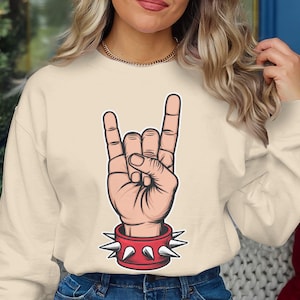 Rock Hand Sign PNG, Metal Hand Gesture Art, Rock And Roll Hand Clipart, Heavy Metal Symbol, Rock Concert Digital Download