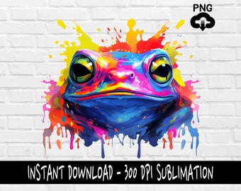 Frog PNG, Frog PNG for Shirt, Tumbler, Mugs and more, Instant Download