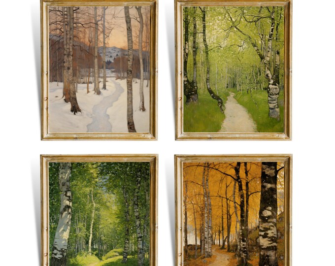 The Four Season - Set of 4 | Vector Art 2 | Home Decor | Spring ...