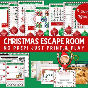 Christmas Escape Room for Kids, Christmas Eve Box Activity, Fun Christmas Game, Printable Party Games, Family Game Night, Holiday Party Game