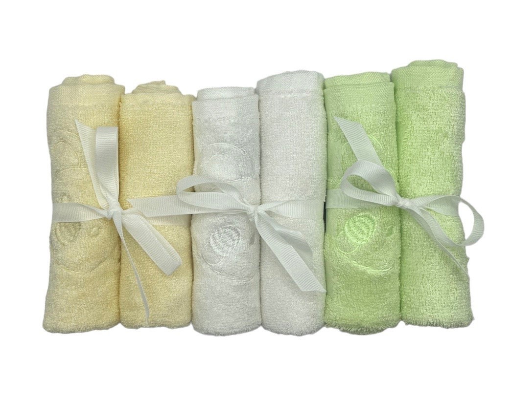 Resort Collection Soft Washcloth Face & Body Towel Set | 12x12 Luxury Hotel Plush & Absorbent Cotton Washclothes [12 Pack, White]