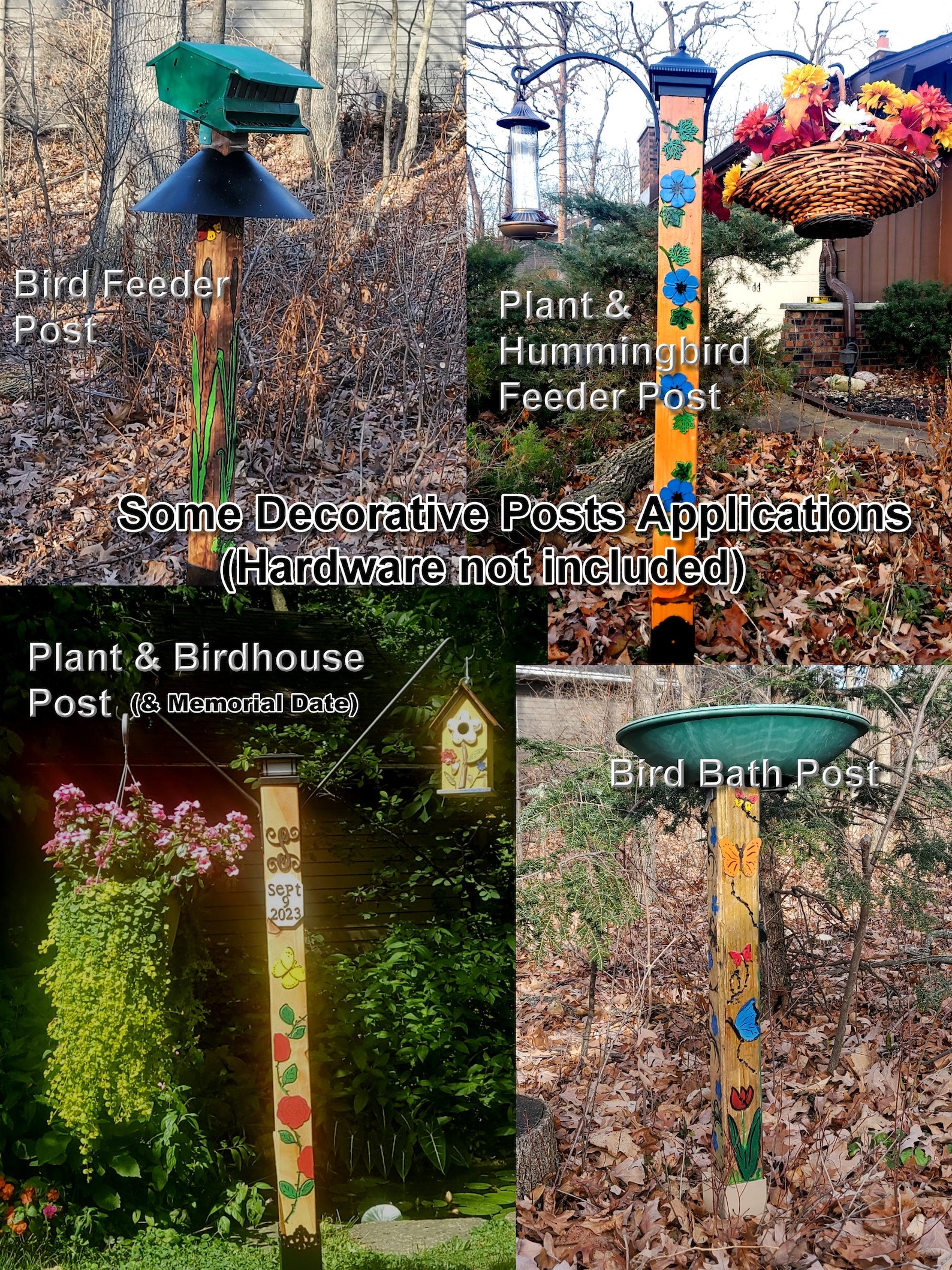 Custom Decorative Cedar Garden Post - Etsy