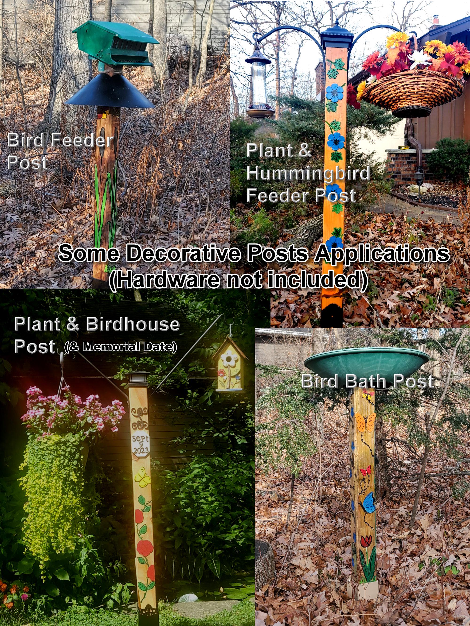 Custom Tree Posts Custom Decorative Cedar Garden Post - Etsy
