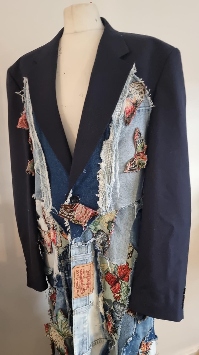 Denim Patched Up New York Blazer