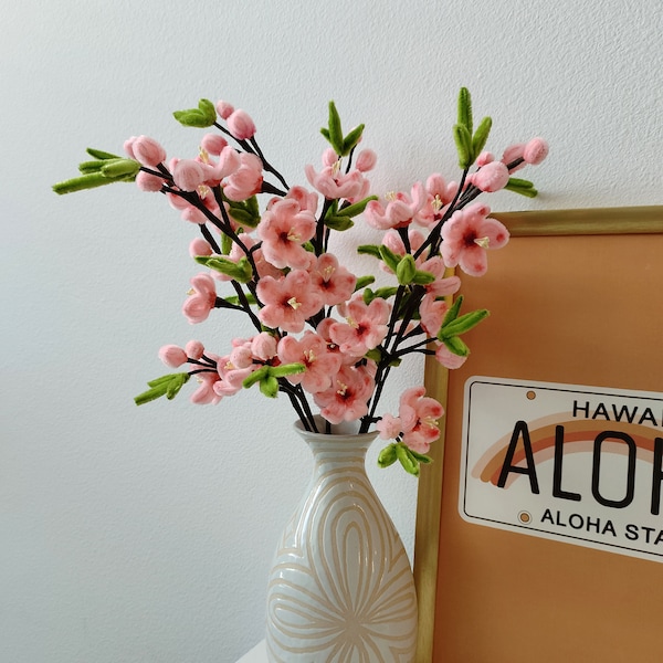 Peach Blossom Pipe Cleaner Handmade Flowers |Anniversary|Birthday|Girlfriend|Mother's Day|Graduation Gift