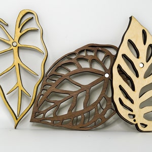 3er Set Wandvermehrungsstation - Kleines Blatt - Hydroponischer Reagenzglas-Übertopf - Hängende Wandkunst mit Vermehrungspflanze Schneidglas
