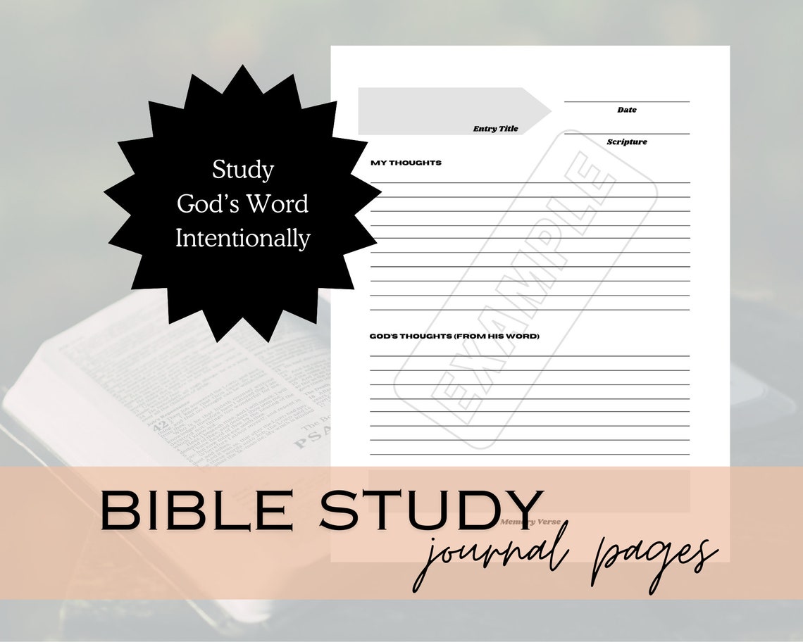 Bible Study Printable | Bible Digital Download | Bible Study Pages ...